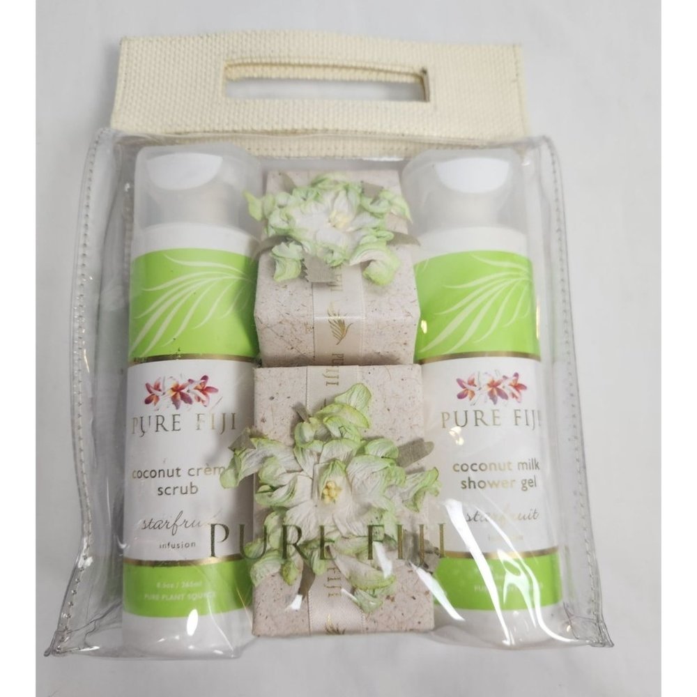 Pure Fiji Coconut Creme Starfruit Infusion Gift Set NEW